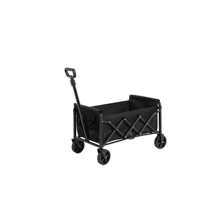 Bolderkar – Inklapbare Wagen – Vouwkar – Transportkar – Tuinkar – Zwart – Lichtgewicht Metalen Frame – Duurzame Rubberen Wielen