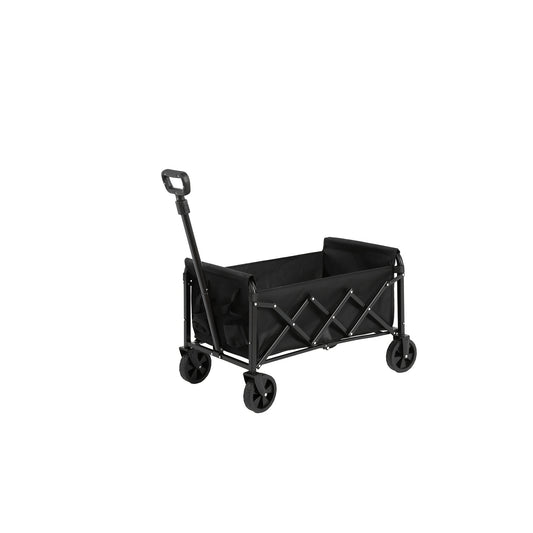 Bolderkar – Inklapbare Wagen – Vouwkar – Transportkar – Tuinkar – Zwart – Lichtgewicht Metalen Frame – Duurzame Rubberen Wielen