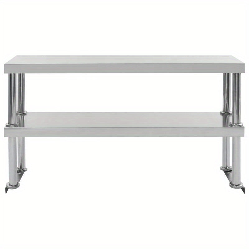 Keuken Werkbank – Werktafel – RVS Werkblad – Werkbank Met Bovenplank – Keukentafel – Roestvrij Staal – 120x60 cm – 150 cm Hoog