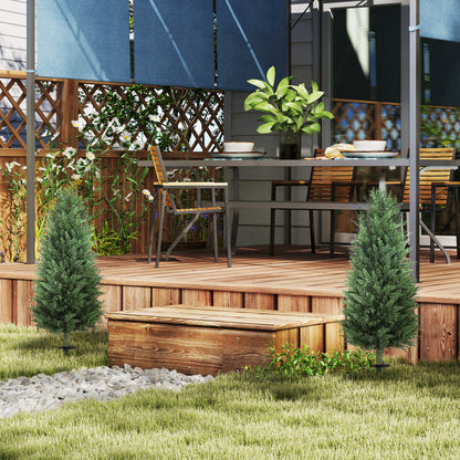 Kunstcypress – Kunstboom – Nepplant – Decoratieplant – Groene Kunstplant – Set Van 2 – 831 Bladeren Per Plant – Onderhoudsvrij & Natuurlijk Uitziend