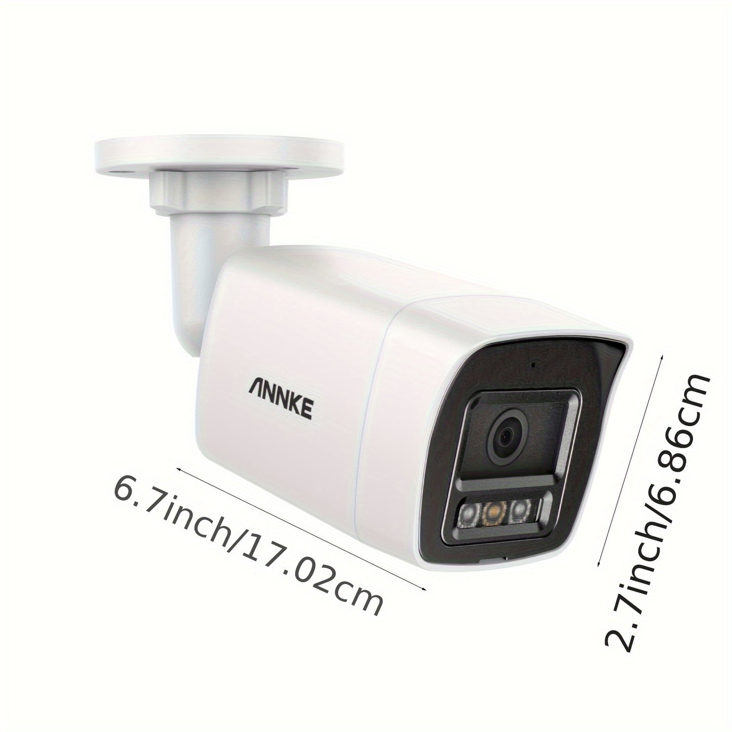 Beveiligingscamera – Camerabewaking – Buitencamera – IP-camera – Bewakingscamera – 4K Ultra HD – PoE Aansluiting – Mens- en Voertuigdectectie – Kleur en IR Nachtzicht – Ingebouwde Microfoon