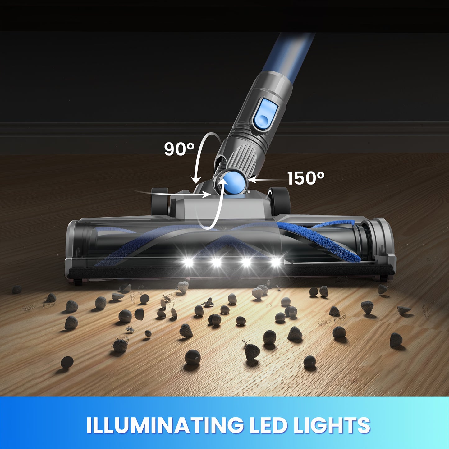 Steelstofzuiger – Draadloze Stofzuiger – Stickstofzuiger – Kruimeldief – 6-in-1 Multifunctioneel – Lichtgewicht Aluminium – 17.000 Pa Zuigkracht