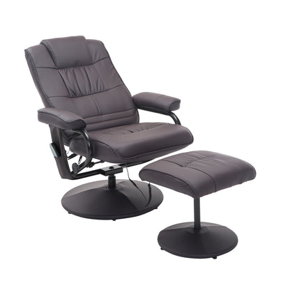 Massagestoel – Relaxstoel – Ontspanningsstoel – Vibratiestoel – Massagefauteuil – Bruin – 10 Vibratiepunten – Afstandsbediening