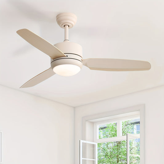 Plafondventilator – Ventilator Plafond – Plafondlamp Ventilator – Ventilator Lamp – Led Plafondventilator – 117 cm Diameter – 3 ABS Bladen – Dimbare 18W LED Verlichting – 6 Snelheden – Omkeerfunctie