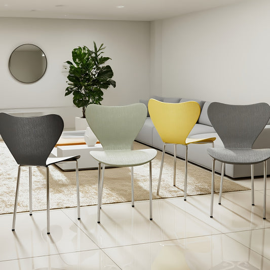 Set van 4 Stapelbare Donkere Eetkamerstoelen – Bezoekersstoelen van PP Plastic voor Kantoor, Receptie en Eetkamer