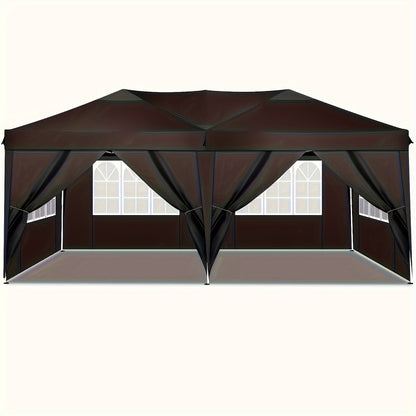 Partytent – Paviljoen – Tuintent – Feesttent – Schaduwtent – 3x6 m – Met 6 Zijwanden – UV Bescherming – Verstelbare Hoogte