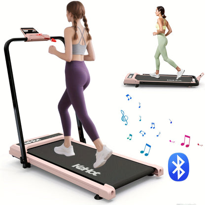Loopband – Loopmachine – Treadmill – Wandelmachine – Hardloopband – Inklapbaar Design – Handmatige Hellingshoek – LED-Display – Veiligheidssleutel – Roze – Compact en Stil – 230V Adapter