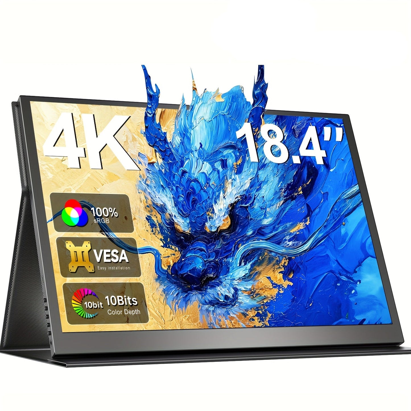 Draagbare Monitor – Extern Scherm – Tweede Scherm – 4K Portable Display – 18,4 Inch – 4K Ultra HD Resolutie – FreeSync & IPS Technology