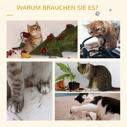 Kattenboom – Krabpaal – Klimboom – Kattenmeubel – Kattenhuis – Beige en Coffee – Natuurlijke Jute Krabpalen – Stevige E1 Spaanplaat 61x41x96 cm