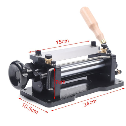 Kunstleer Splitter – Kunstleer Schroefmachine – Handmatige Peeling Machine – Leren Schiller – Lederen Afschilapparaat – Verstelbare Dikte 2-6 mm – Robuust Staal & Houten Handgreep