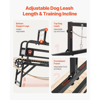 Hondloopband – Hondenloopband – Hondenriem – Hondenrenmachine – Hondenhardloopband – Niet-elektrisch – Robuust Carbonstaal Frame
