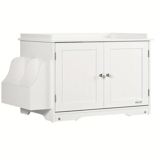 Kattenbak – Kattentoilet – Kattenbak Met Deurtje – Gesloten Kattenbak – Kattenbak Met Scheidingswanden – Acryl PMMA – Ruim 86x48x52 cm – Magnetische Deur
