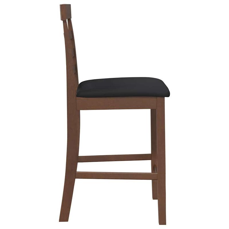 Bar stool with pillow 2pcs of brown solid wood rubber tree,  Dining Room Furniture, Modern Stool, Fabric Upholstery, Backrest Stool, High Stool, Commercial Use, Cafe Seating