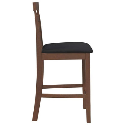 Bar stool with pillow 2pcs of brown solid wood rubber tree,  Dining Room Furniture, Modern Stool, Fabric Upholstery, Backrest Stool, High Stool, Commercial Use, Cafe Seating