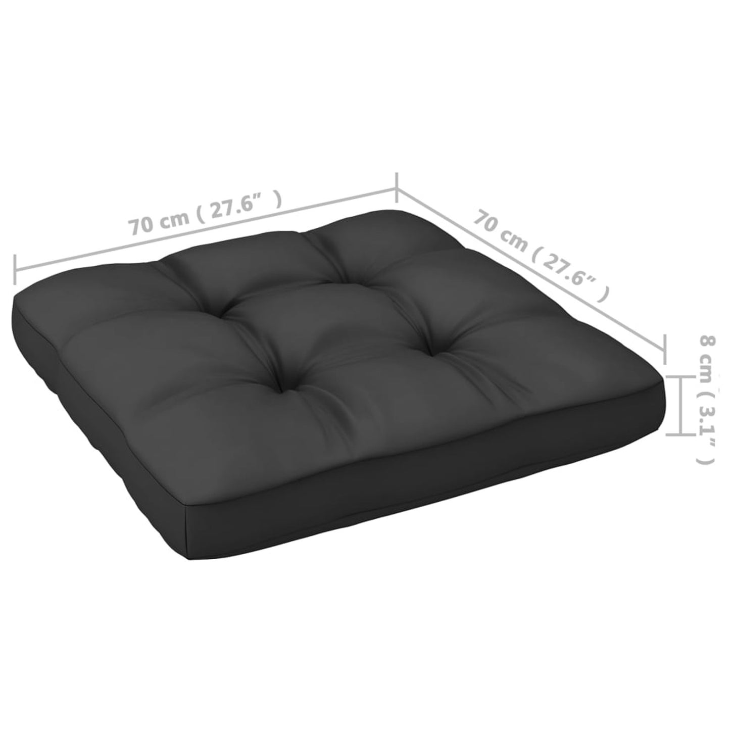 Loungeset – Tuinset – Loungesofa – Buitenmeubel – Balkonset – Houten Frame – Zwarte Comfortabele Kussens