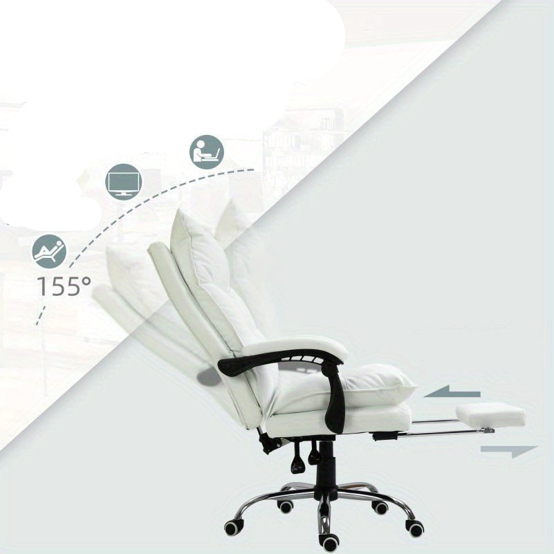 Bureaustoel – Ergonomische Stoel – Office Chair – Draaistoel – Bureaustoelen – Geheugenfoam Komfort – 360° Draaibaar Met Metalen Frame
