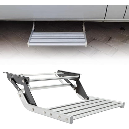 Campertrap – Caravantrap – Opstapje – Instaptrap – Instapje – Aluminium – Inklapbaar – 1 Trede – Draagvermogen 150 kg