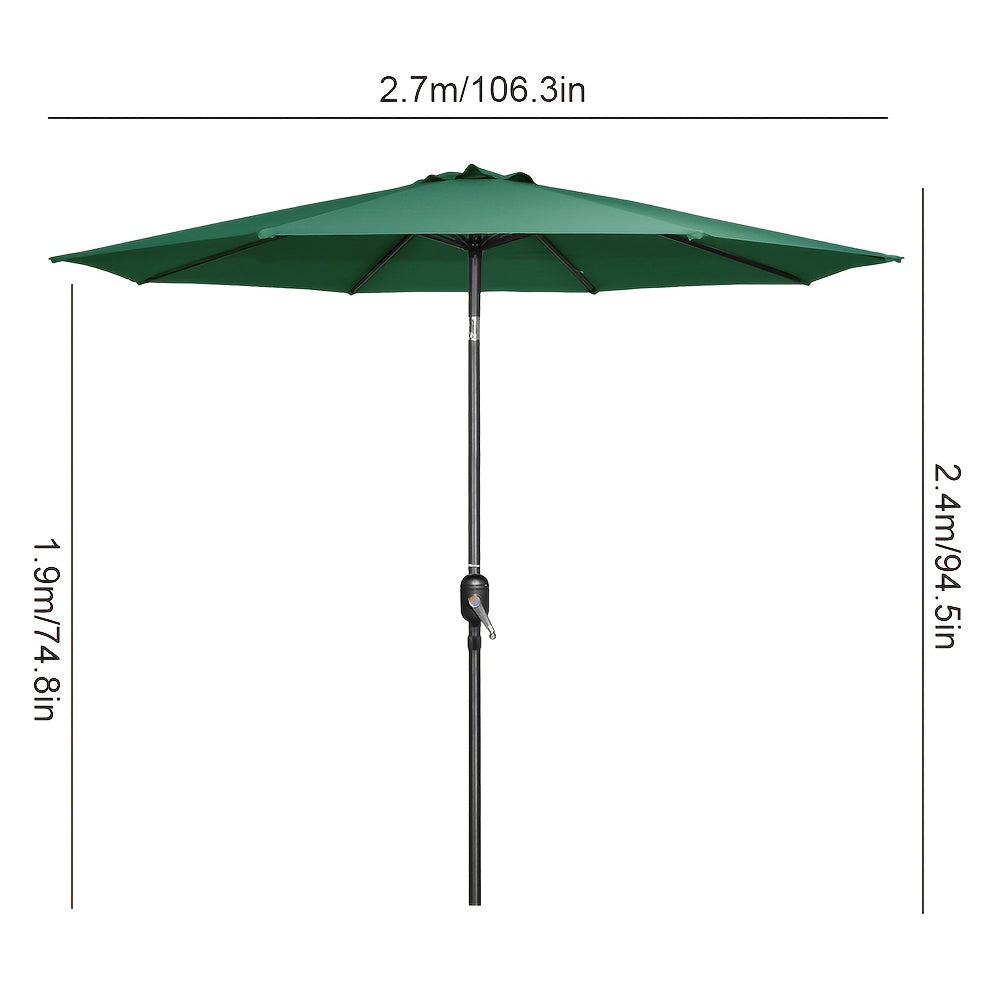 360° Draaibare Zweefparasol – Grote Vierkante Buitenparasol met Sterk Ijzeren Frame – Machinewasbare Doek in Beige, Rood, Khaki, Donkergroen of Grijs – Voor Tuin, Terras, Café of Markt