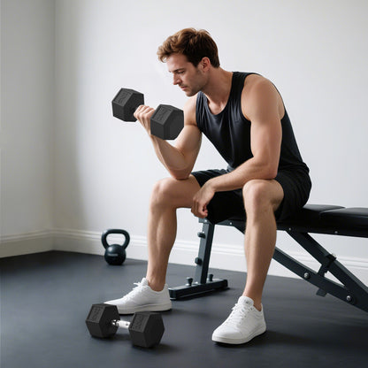 Kettlebell – Dumbbell – Halter – Gewichten – Gietijzer – 2x20 kg – Knurling Grip – Duurzaam