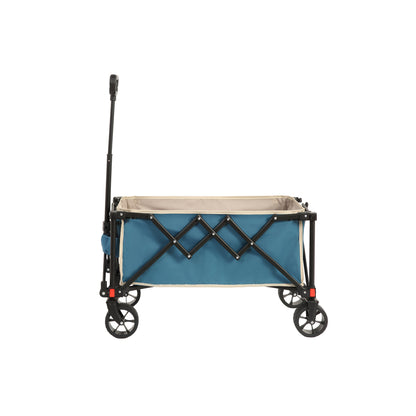 Folding Trolley, Folding Travel Trolley with Omni-Directional Wheels, Heavy Duty Garden Trolley, Gardening Trolley with Adjustable Handle, Practical Outdoor Travel Trolley for Camping Shopping Sports Fishing
