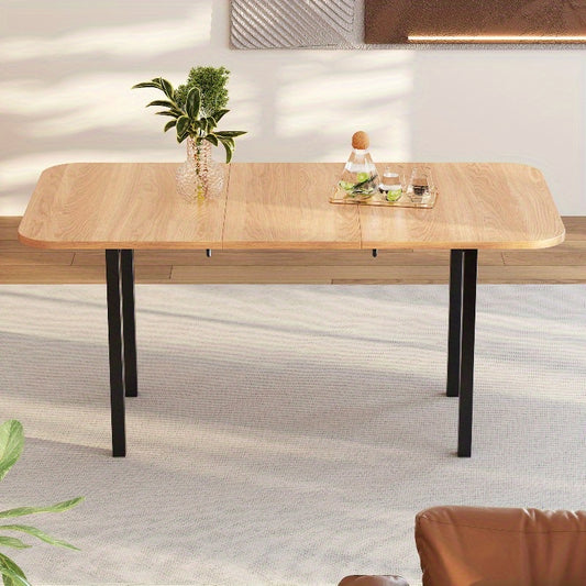 Uitklapbare Eettafel – Uitschuifbare Tafel – Keukentafel – Verstelbare Tafel – Vouwtafel – Stevige Aluminium Onderstel – Verstelbare Lengte 120-160 cm