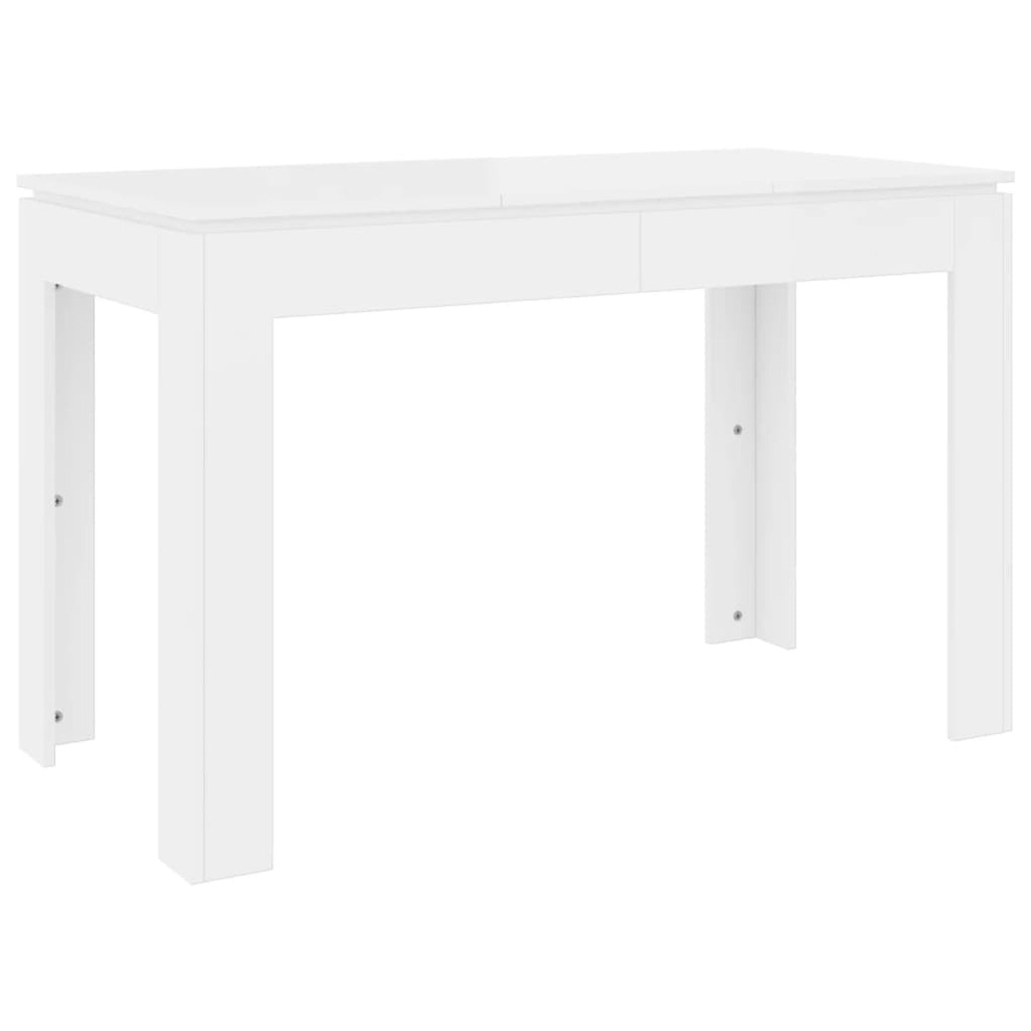 Eettafel – Tafel – Dinertafel – Keukentafel – Witte Eettafel – Modern Design – 120x60 cm – Samengesteld Hout Met Chroom