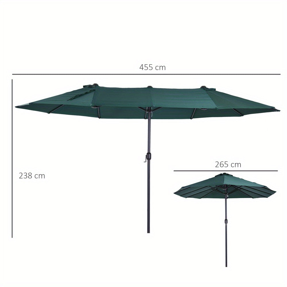 Parasol – Zweefparasol – Stokparasol – Tuinparasol – Balkonparasol – 2,7 Meter Diameter – Polyester Doek – Kruisvoet Met Tegengewicht