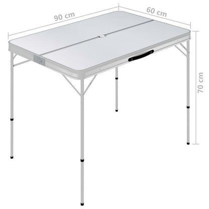 Inklapbare Campingtafel – Opvouwbare Tafel – Campingset – Picknicktafel – Houten Frame – Inclusief Bankjes