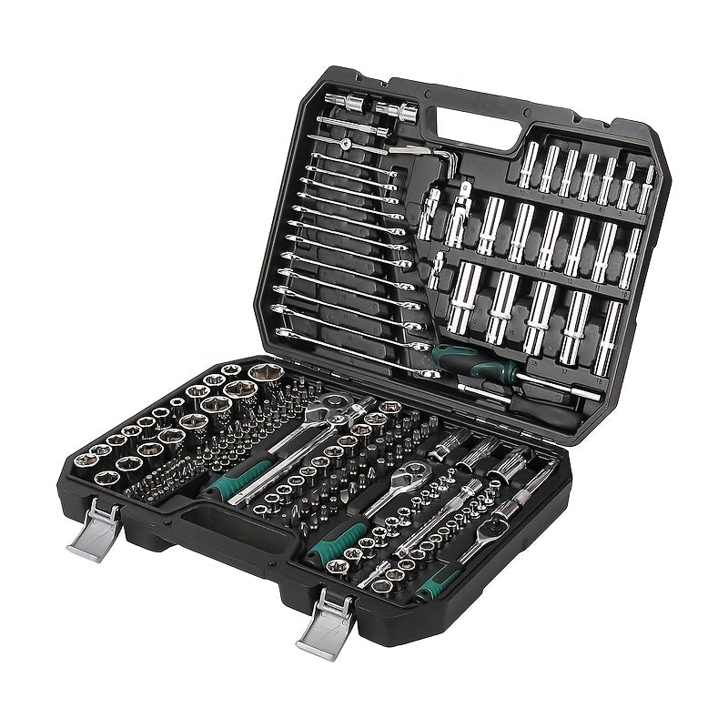 Gereedschapsset – Toolkit – Reparatieset – Handleiding Set – Klusset – 216-delig – Slagvaste Koffer – SAE & Metrische Maten