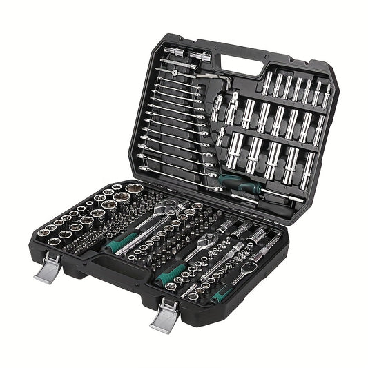Gereedschapsset – Toolkit – Reparatieset – Handleiding Set – Klusset – 216-delig – Slagvaste Koffer – SAE & Metrische Maten