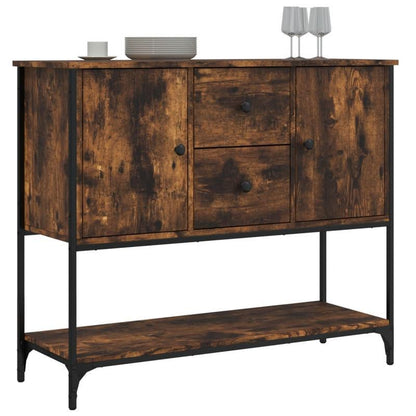 Sideboard 100x36x85cm processed wood, smoked oak Practical and removable