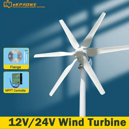 Windturbine – Windgenerator – Windmolen – Windenergie – 1000W Vermogen – Laag Geluidsniveau
