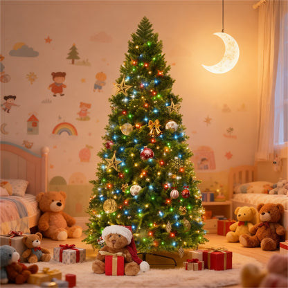 Kunstkerstboom – Kunstmatige Kerstboom – LED Kerstboom – Nepspar – Kerstboom 210 cm – Dimbare LED Verlichting – Stevige Metalen Standaard