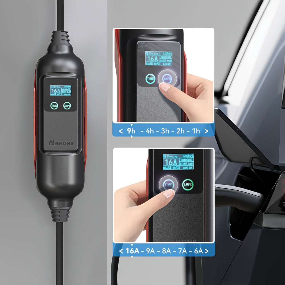Elektrische Auto Lader – EV Lader – Mobiele Thuislader – Laadkabel – Laadstation – 11 KW 3-Fase – Inclusief 16A Schuko Adapter