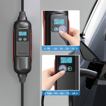 Elektrische Auto Lader – EV Lader – Mobiele Thuislader – Laadkabel – Laadstation – 11 KW 3-Fase – Inclusief 16A Schuko Adapter