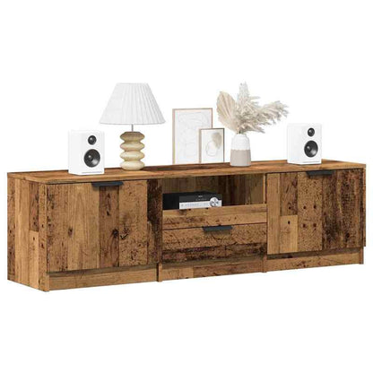 tv-meubel – tv-kast – tv-dressoir – televisie meubel – media meubel – Hardhout – 140x35x40 cm – Ruime Opbergruimte