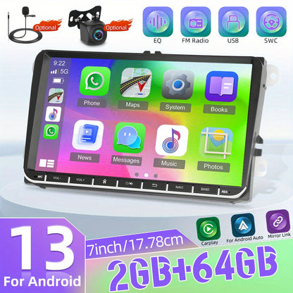Autoradio – 2DIN Multimedia Speler – Car Radio – Auto Stereo – Double Din – Android 13 – 22,86 cm Capacitive Touchscreen – Draadloze CarPlay & Android Auto