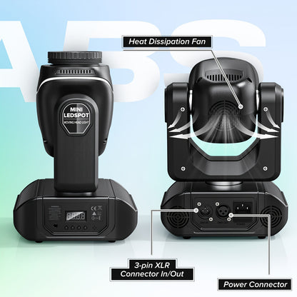 Moving Head Licht – LED Stage Spot – DJ Verlichting – RGBW Beam Lamp – Prism Gobo Effect – 270W RGBW LED – DMX512 Met Geluidsactivatie