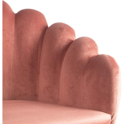 Fauteuil – Relaxstoel – Zetel – Loungestoel – Draaifauteuil – Schelpenrugleuning – Fluweelstof – 150 kg Draagkracht – Verstelbare Stalen Poten