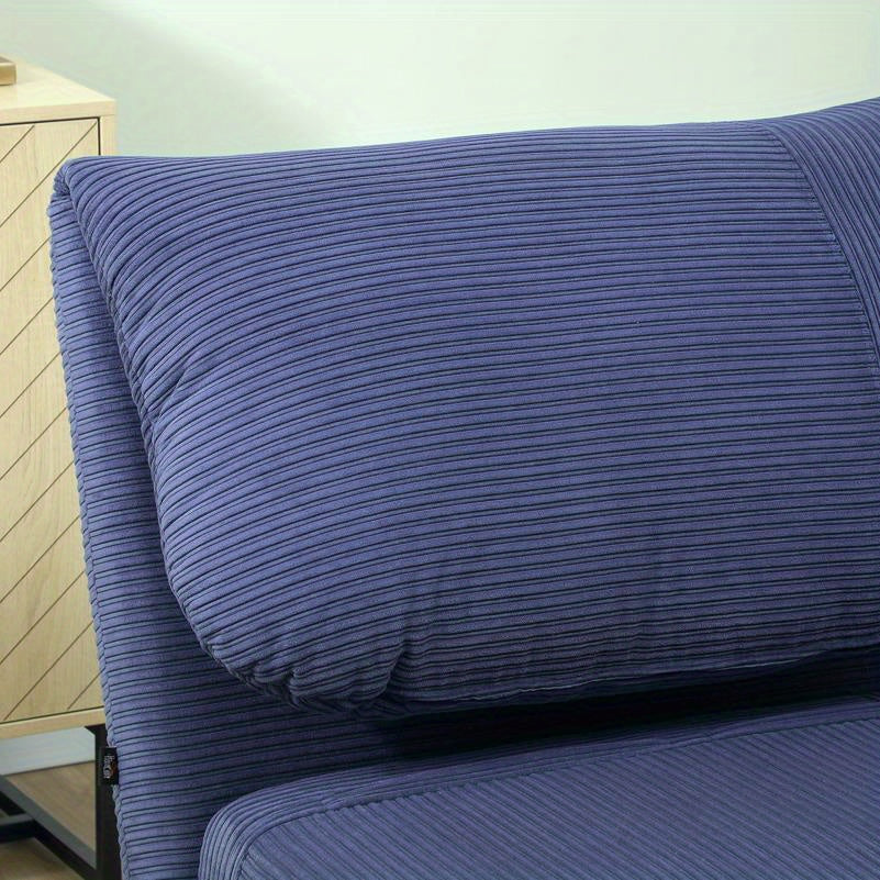 Slaapbank – Slaapfauteuil – Logeerbed – Zetelbed – Fauteuil – Verstelbare Rugleuning – Inklapbare Matras – 82x89x83 cm – Blauw