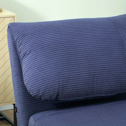 Slaapbank – Slaapfauteuil – Logeerbed – Zetelbed – Fauteuil – Verstelbare Rugleuning – Inklapbare Matras – 82x89x83 cm – Blauw