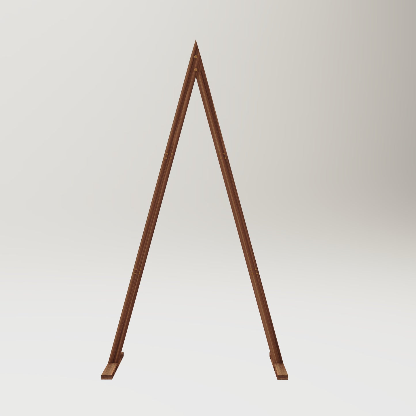 Set van 2 Rustieke Boerenstijl Houten Bruiloftsboog Statieven – Carbon Pine met IJzeren Accenten – Groot & Klein, Eenvoudige Montage