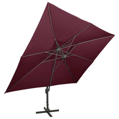 Zweefparasol – Hangparasol – Parasol Met Voet – Tuinparasol – Aluminium Constructie – 400x300 Cm – 360 Graden Draaibaar