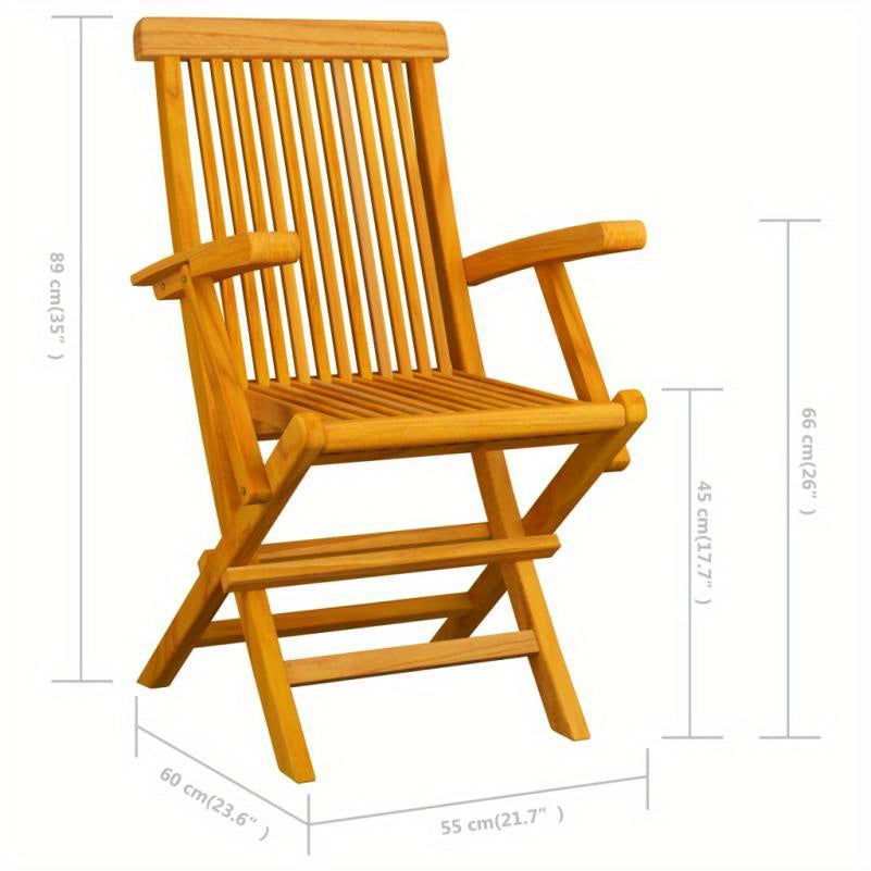 Teak Tuinstoelen – Houten Tuinstoelen – Buitestoelen – Terrasstoelen – Terrasmeubels – Massief Teakhout – Antraciet Kussens