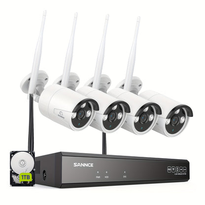Beveiligingscamera Systeem – Bewakingscamera – CCTV Camera – Security Camera – Wifi Camera Set – Draadloos 3MP – 10-Kanaals NVR 5MP – Nachtzicht 30m – 2-Weg Audio – 1TB Opslag – Menselijke Detectie