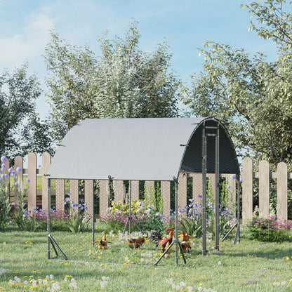 Dierenren – Kippenren – Buitenren – Konijnenren – Hondenren – Ruim 5,32 m² – Gegalvaniseerd Staal Met UV-bestendig Dak