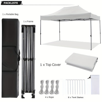 Pop-Up Tent – Zonnezeil – Schaduwdoek – Buitenluifel – Overkapping – Ruime Afmetingen – Stevig Metalen Frame