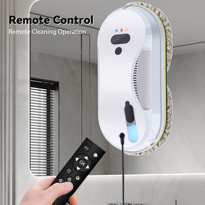 Raamrobot – Ramenreiniger – Glasreiniger – Elektrische Schoonmaker – Slimme Reinigingsrobot – 5600Pa Zuigkracht – Afstandsbediening – Streeploze Glasreiniging – Dual Water Spray