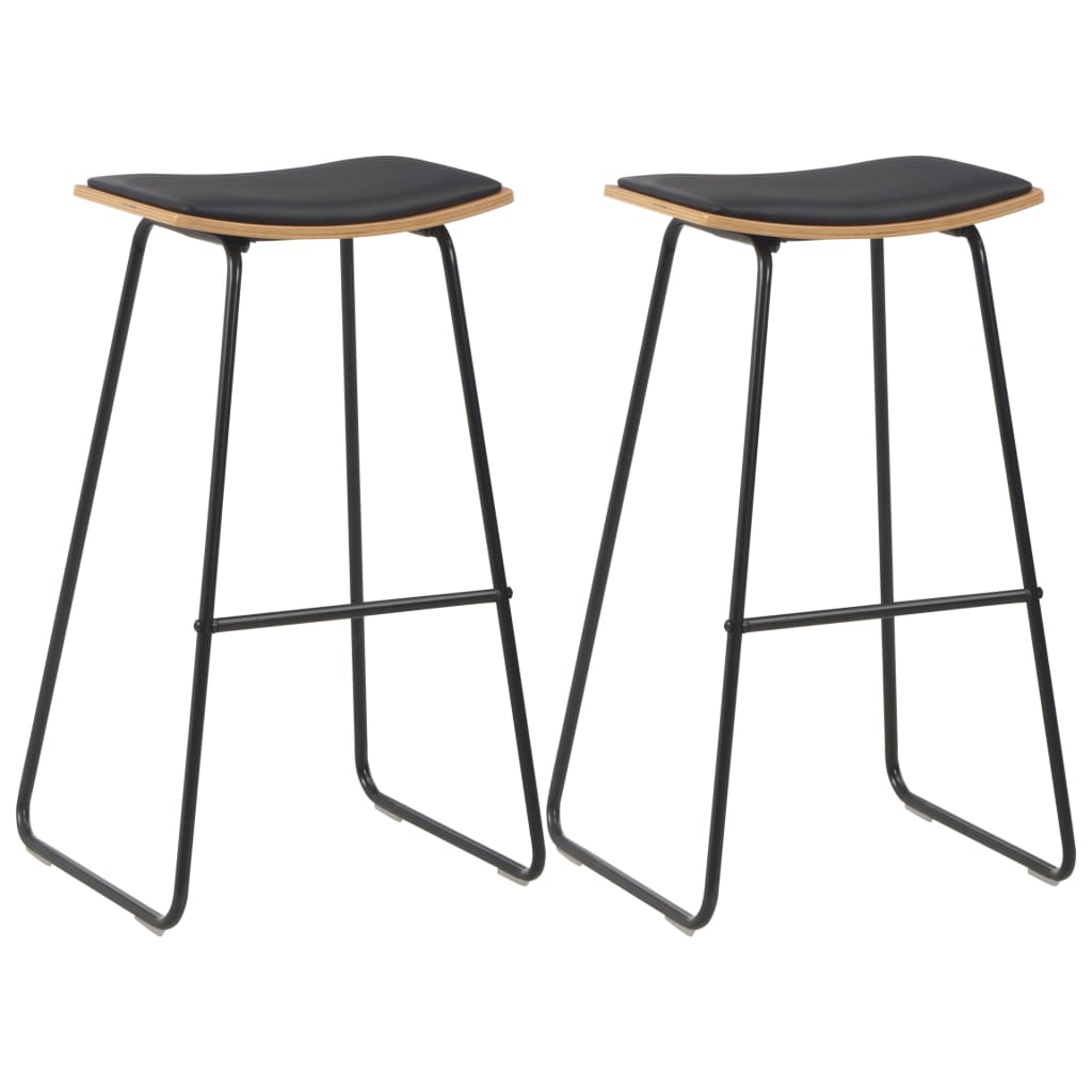 Barset – Barkrukset – Eethoekset – Keukenmeubel – Bistroset – Zwart – Gepoedercoat Stalen Frame – Massief Houten Tafelblad
