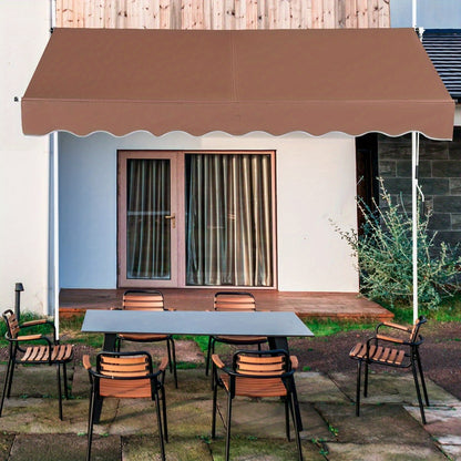 Balkonluifel – Klemluifel – Zonwering – Zonneluifel – Markies – Verstelbaar 200 cm Breed – Aluminium Frame Met Handkruk